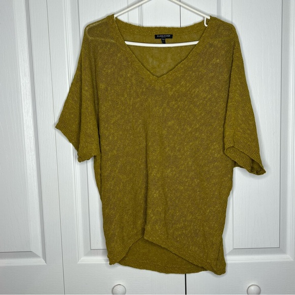 Eileen Fisher Mélange Linen Grain V-Neck Oval Top Sz medium petite - Picture 3 of 8